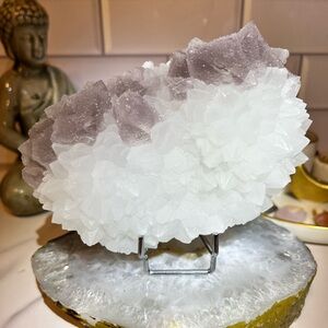 Beautiful Smokey Octahedral Fluorite on Milky Quartz